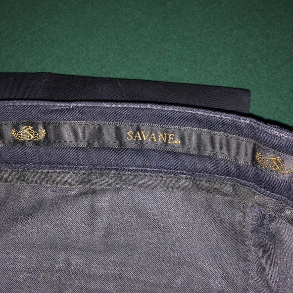 Savane Black Twill Slacks 34/31 EUC - Picture 2 of 6